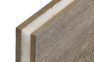 Paneles sándwich de PET con revestimiento de madera HPL+MDF para gabinetes