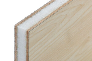 Paneles sándwich de espuma de PET con revestimiento de madera contrachapada HPL de grano de madera para muebles