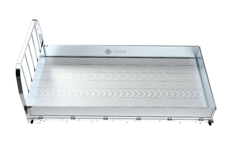 Bandeja de aluminio ligera de 4,2 m para camión con laterales abatibles - Image 3